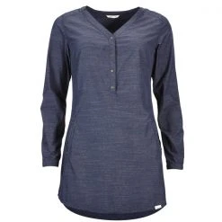 Am billigsten 🤩 FRILUFTS KEA TUNIC L/S Frauen - Tunika Dark Sapphire ⭐