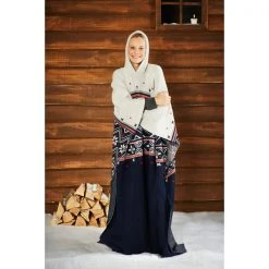 Blitzangebot 🎁 FRILUFTS KNIT PONCHO - Poncho Norwegian Design 🌟 -Günstiges Frilufts Geschäft 272135001 c knit poncho frilufts